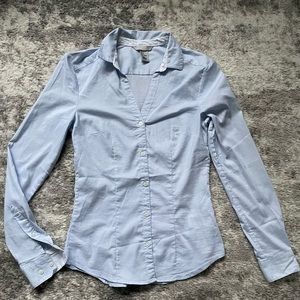 H&M Blouse - Light Blue - NEW! Size:4. ONLY WORN ONCE!